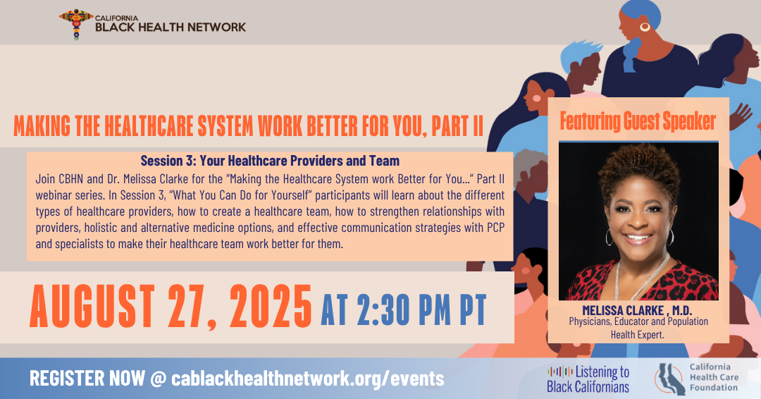 Making the Healthcare System Work Better for You Series Part II, Session 3: What You Can Do For Yourself