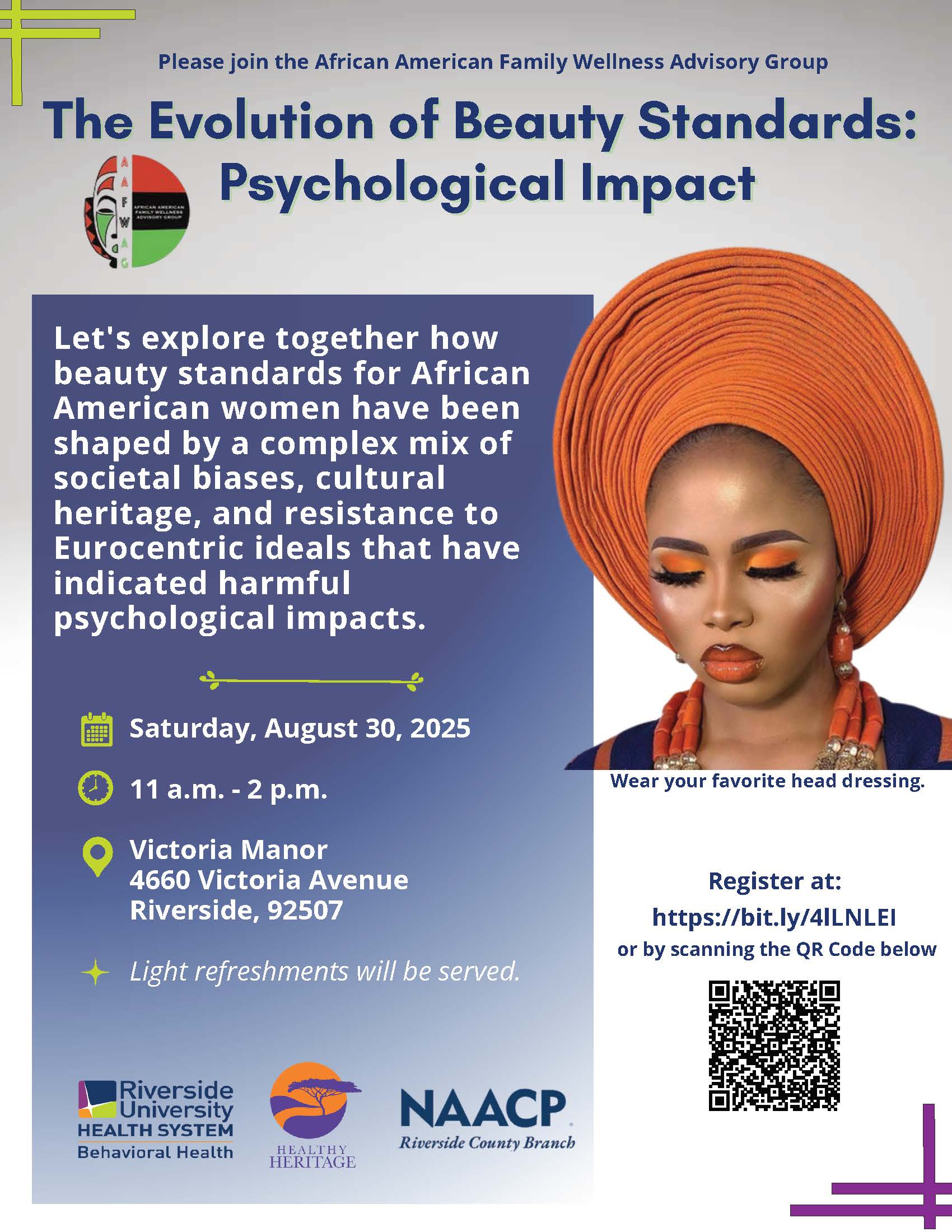 The Evolution of Beauty Standard:  Psychological Impact- AAFWAG Workshop